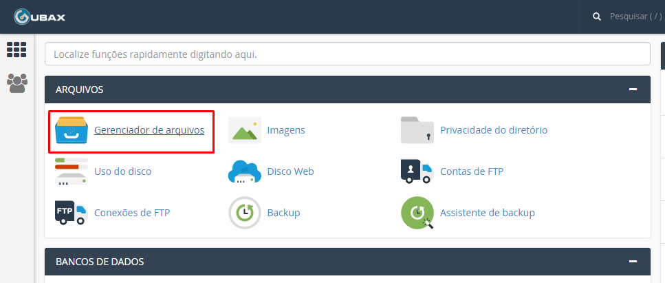 Instruções chmod 777 cpanel